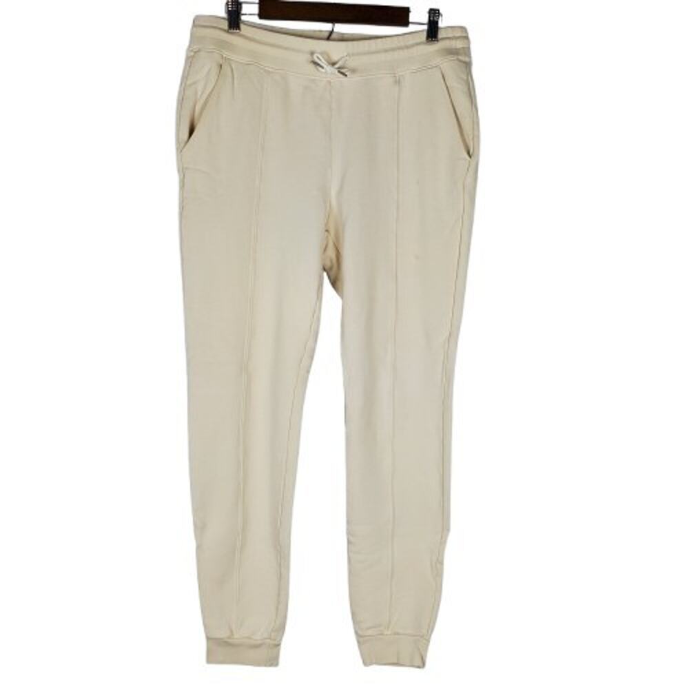 Mate the Label Fleece Front Seam Jogger Size L Bone Pull On Cotton 28" Inseam